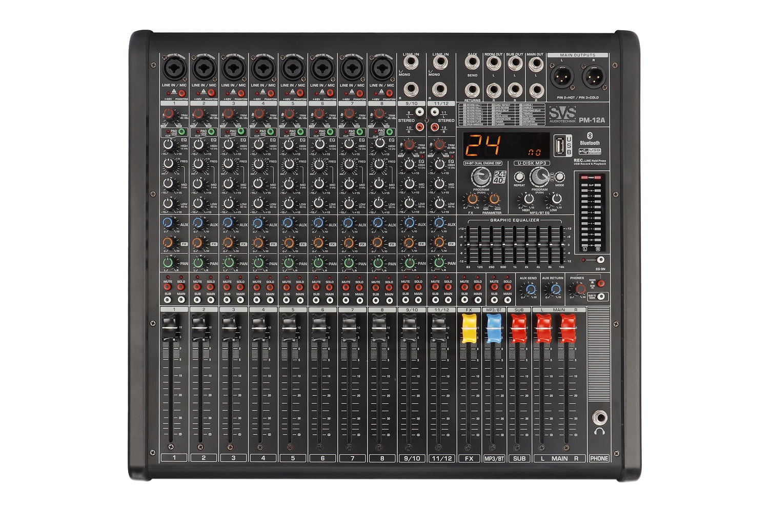 SVS Audiotechnik mixers PM-12A Активный аналоговый микшерный пульт, 12-канальный в Ямало-Ненецком АО